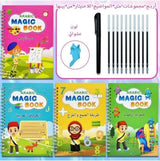 A set of Arabic calligraphy practice books, Reusable Calligraphy Magic Books for Kids