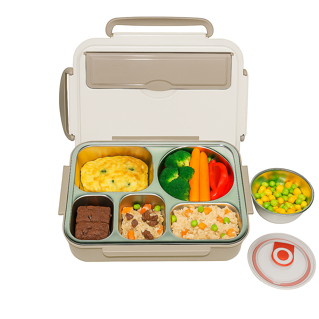 5 Compartments - Leak Proof Lunch Box