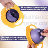 360° Spill-Resistant Baby Gyro Bowl with Easy-Grip Handles