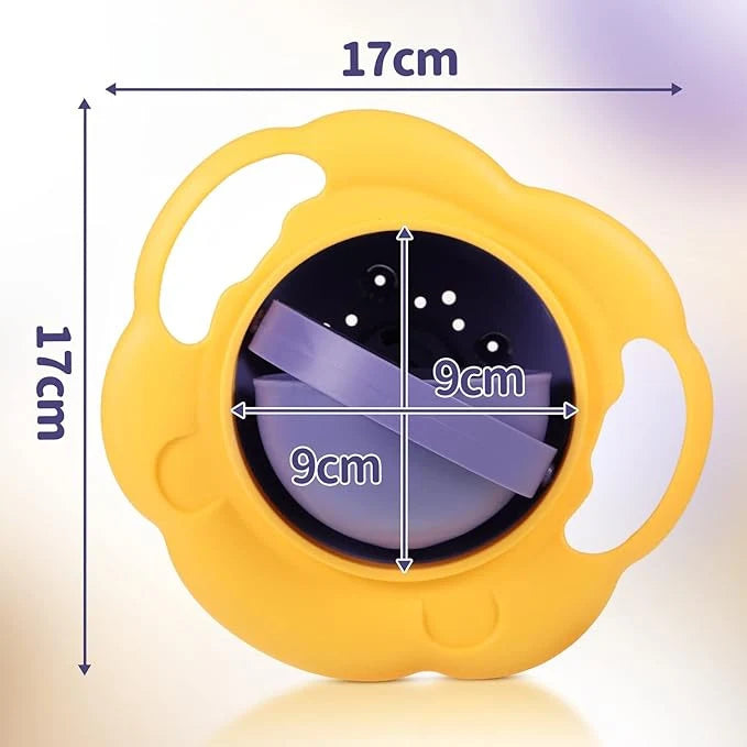 360° Spill-Resistant Baby Gyro Bowl with Easy-Grip Handles