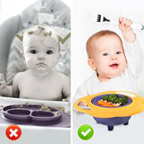 360° Spill-Resistant Baby Gyro Bowl with Easy-Grip Handles
