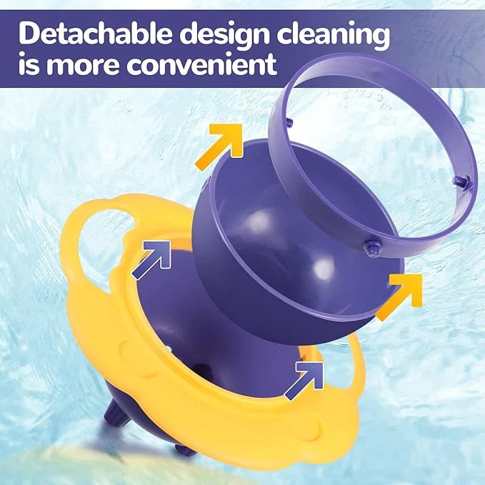 360° Spill-Resistant Baby Gyro Bowl with Easy-Grip Handles