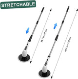Electric Rotating Cleaning Brush, 9 Replaceable Heads & Adjustable Handle