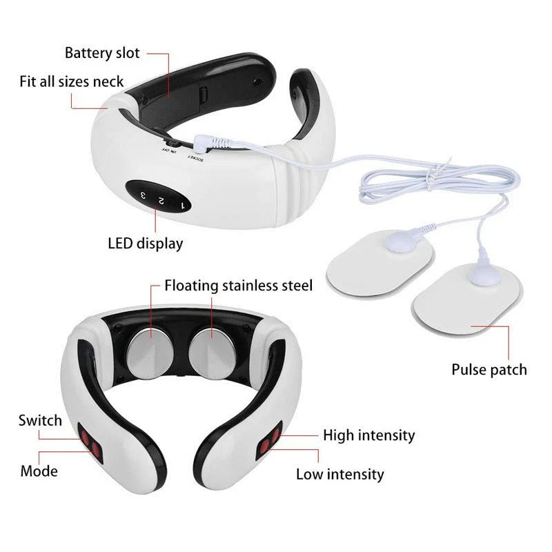 Electric Pulse Neck Massager,  EMS U-Shaped Neck & Shoulder Massager