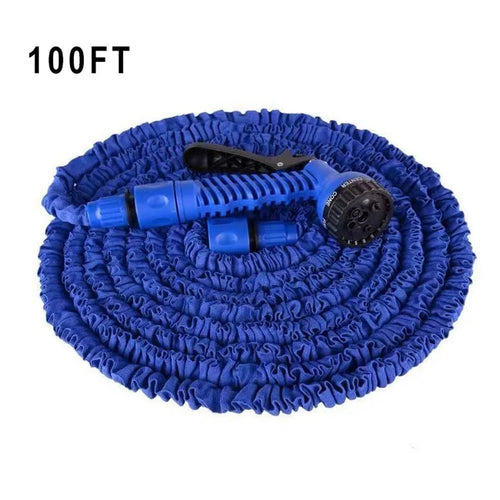 100FT Expandable Garden Hose with Multi, Function Spray Nozzle