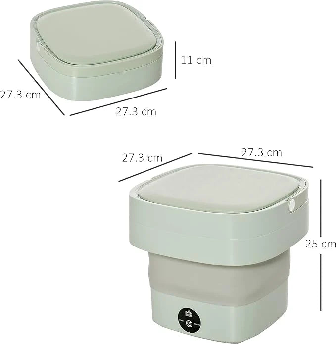 Foldable Mini Laundry Washing Machine, Portable Washer for Small Items