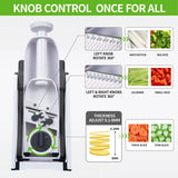 4-in-1 Manual Vegetable Slicer & Cutter, Adjustable Mandoline Chopper