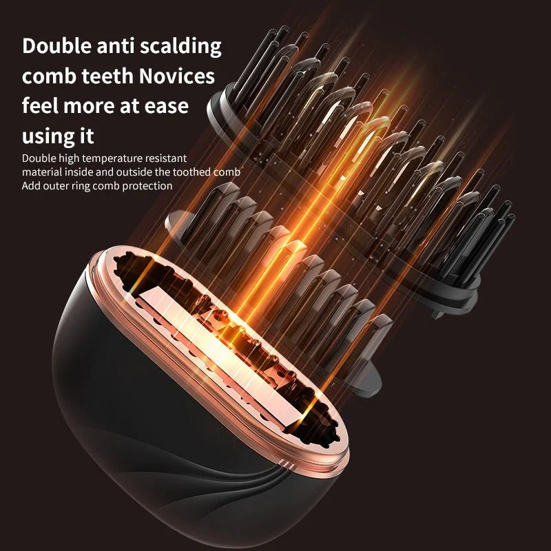 Mini Wireless Hair Straightening Comb, 3-Speed Temperature Control