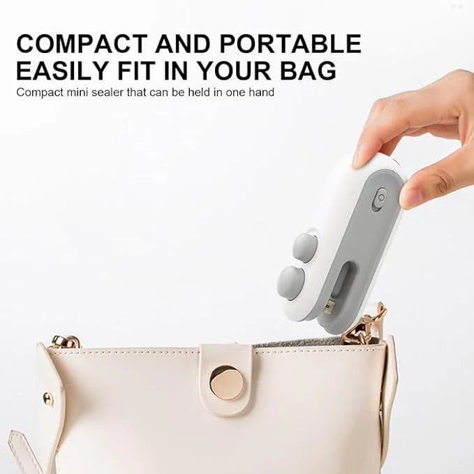Portable Mini Heat Sealer & Bag Sealing Machine, Rechargeable Food Sealer