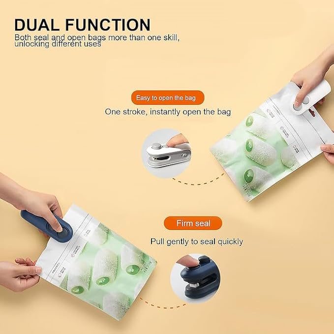 Portable Mini Heat Sealer & Bag Sealing Machine, Rechargeable Food Sealer