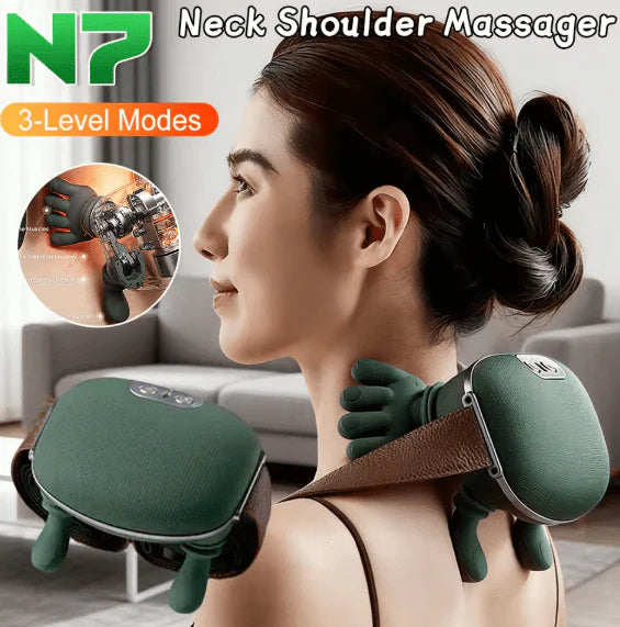 Neck Massager and Shoulder Massager, Hand Shoulder Neck Massager, 10W Kneading