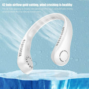 Vaneless Neck Hanging Fan, Bladeless 360° Wearable Neck Fan