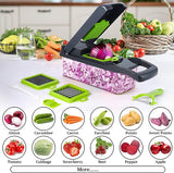 8-in-1 Vegetable Chopper, Slicer & Grater, Multi-Function Food Cutter
