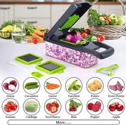 8-in-1 Vegetable Chopper, Slicer & Grater, Multi-Function Food Cutter