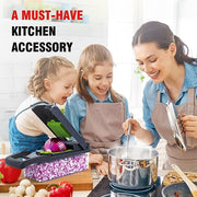 8-in-1 Vegetable Chopper, Slicer & Grater, Multi-Function Food Cutter